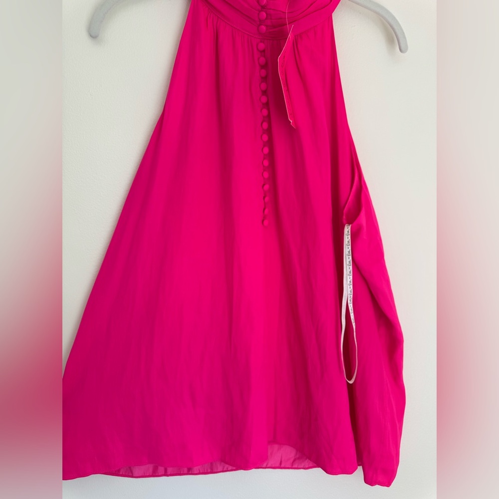 Lilly Pulitzer hot‎ pink Kristin silk halter top X-large